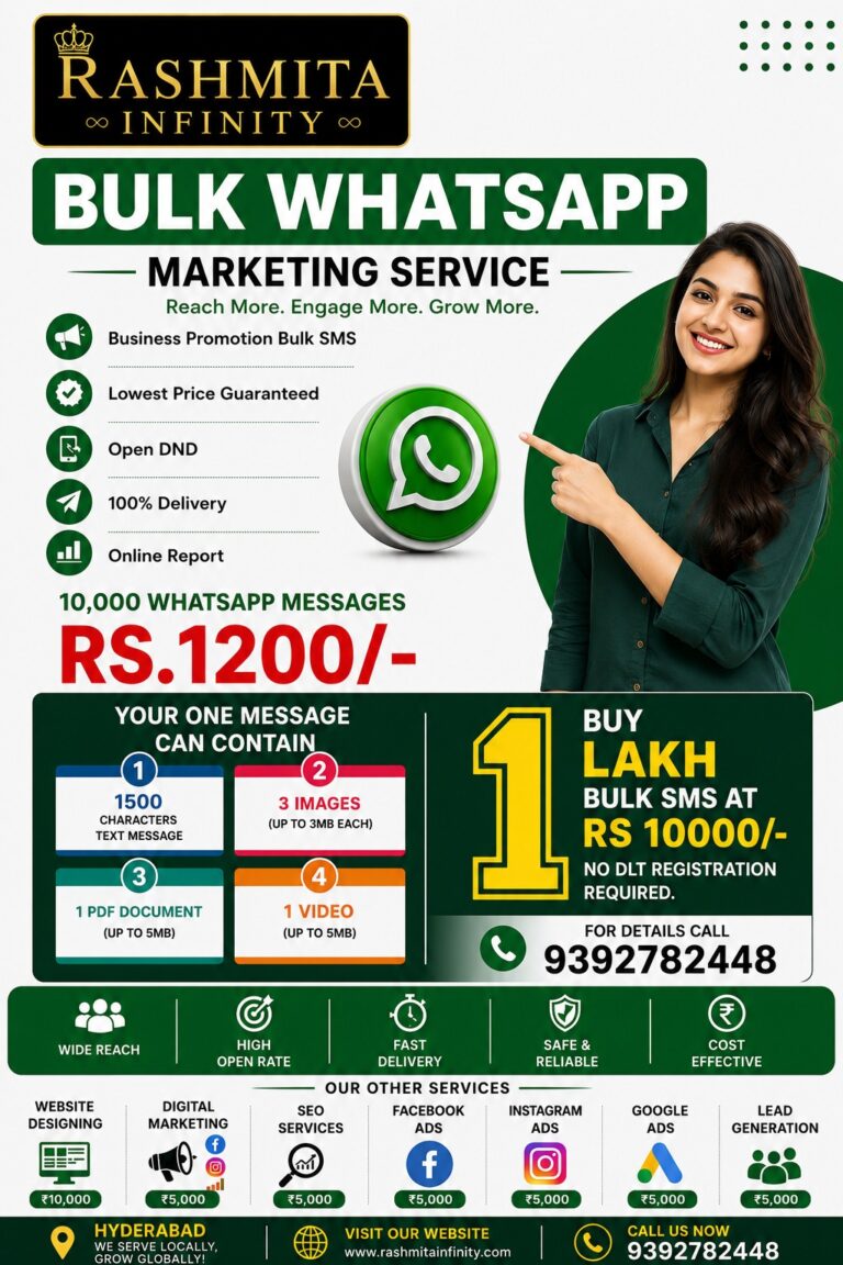 Best Digital Marketing Agency in SR Nagar Hyderabad | Rashmita Infinity